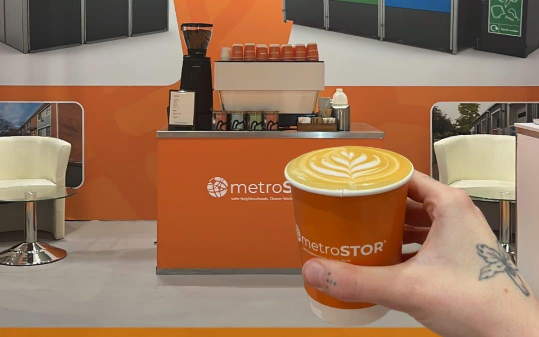 mobile exhibition coffee bar at Homes UK event November 2025 in London