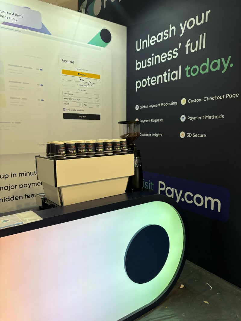 Barcelona mobile coffee bar and barista exhibition service