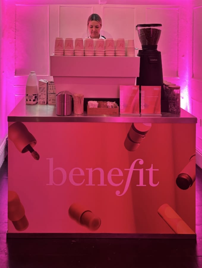 Mobile coffee bar at product launch