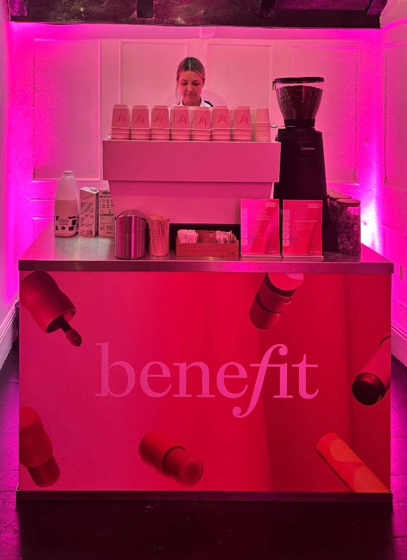 Mobile coffee bar at product launch