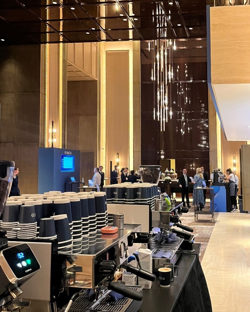 high end mobile coffee bar and coffee machine hire for conference